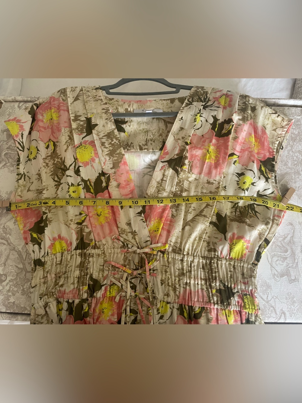 Pre-Owned.Derek Lam 10 Crosby Tora Floral Dress. Pink & Yellow. Great Condition - Picture 11 of 16